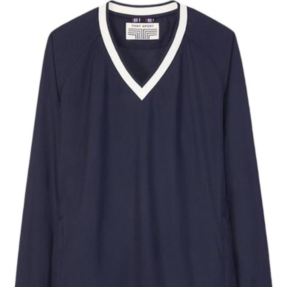Tory Burch Sport Navy Packable Windbreaker